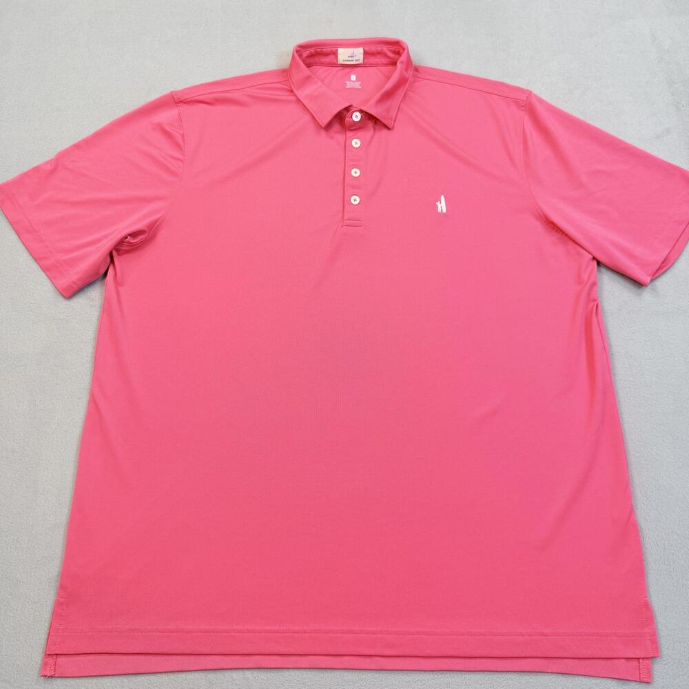 Johnnie-O Hangin' Out Polo Shirt Mens XL Pink Fairway Golf Stretch Performance